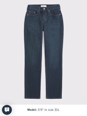 Dark Wash Straight Leg Jeans